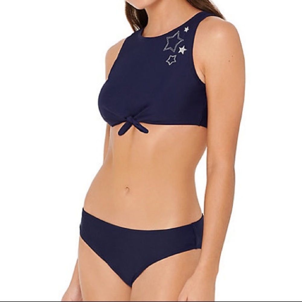 💙SO Bunny Tie High Neck Bikini Top💙